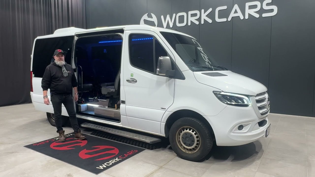 Work Cars Tampere / MB Sprinter 416 linja-auto / 2020 / 1+13h / ALV / Pyörätuolihissi / Automaatti
