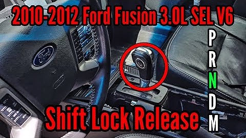 2010-2012 Ford Fusion 3.0L SEL V6 - Shift Lock Release