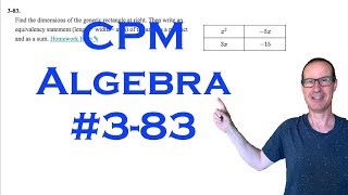 CPM Algebra Chapter 3 Problem 83