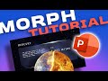 Powerpoint morph transition tutorial stepbystep planets presentation 