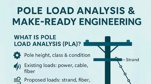 What is Pole Loading analysis |PLA|MRE|What.is Make Ready Engineering|PLA|MRE