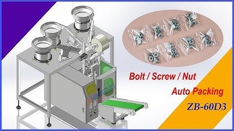 Automatic screw packing machine with 3 bowls by counting (linked bags)