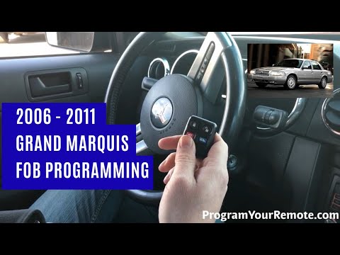 How To Program A Mercury Grand Marquis Remote Key Fob 2006 - 2011