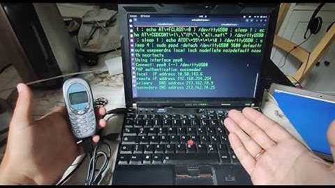 PPP command to use a classic cellphone as a modem, with notes on A1
