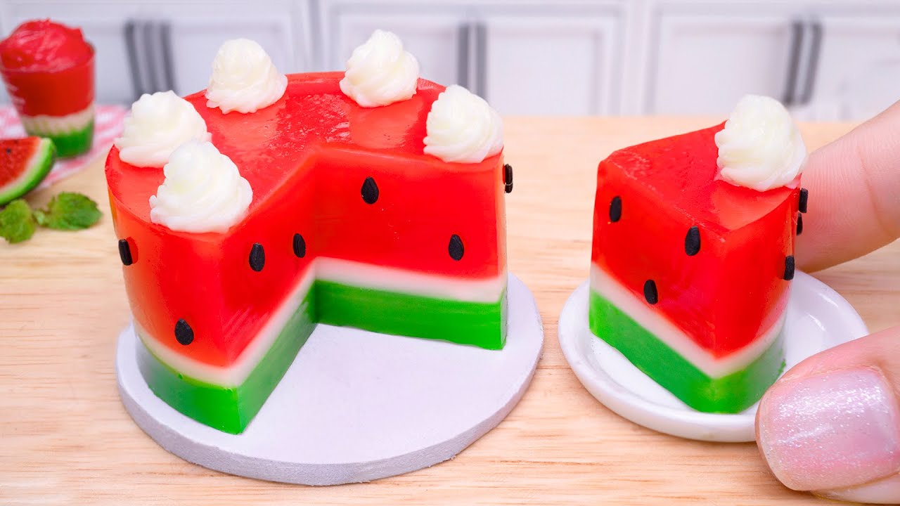 So Fresh Miniature Watermelon Jelly Cake Decorating 🍉 Wonderful