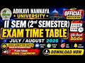 🔥 AKNU 2nd Sem Time Table 2026 విడుదల | Official Exam Dates వచ్చేశాయి