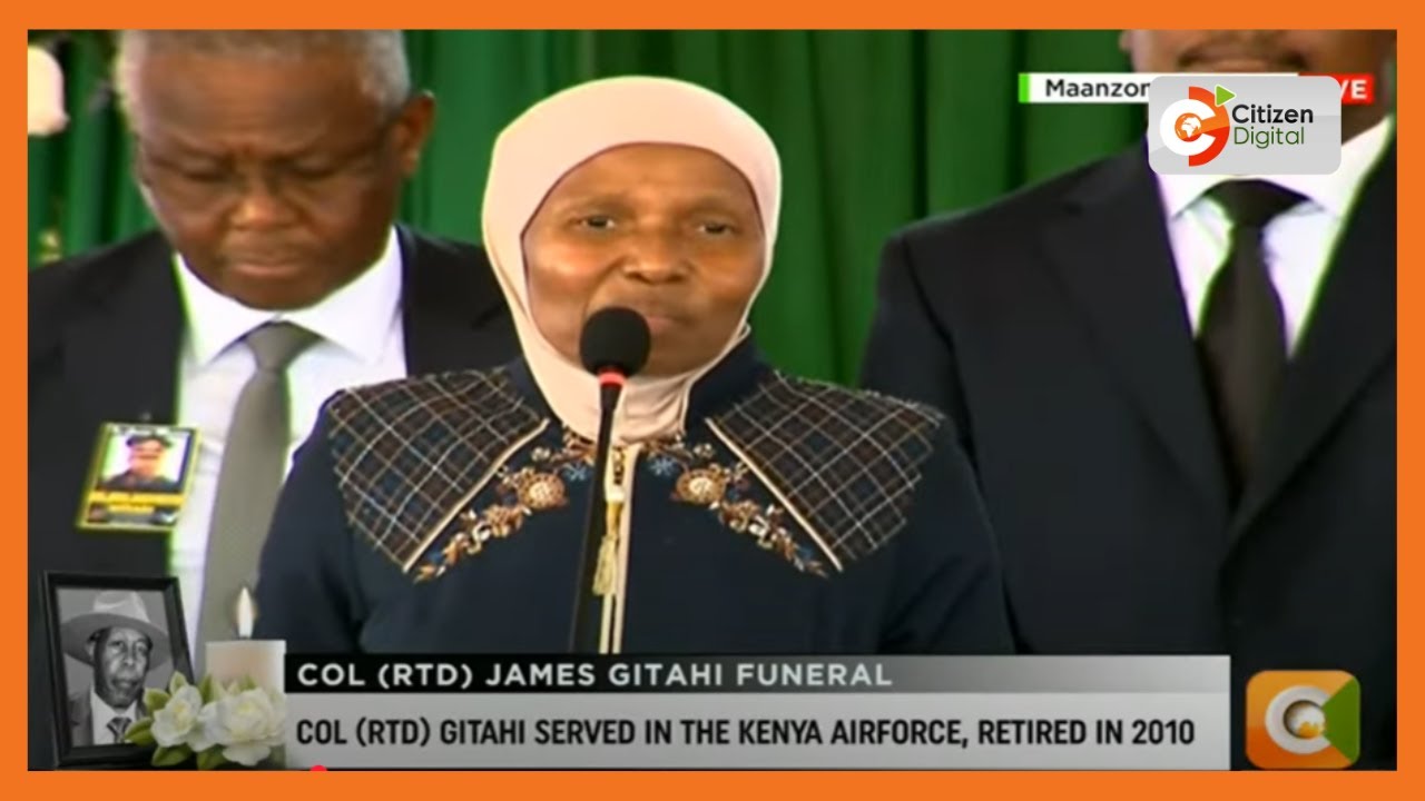 Kenya Airforce Commander Maj. Gen. Fatuma Ahmed leads KDF's tribute Col. (Rtd) James Gitahi