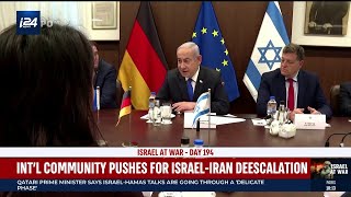 International community pushes for Israel-Iran de-escalation