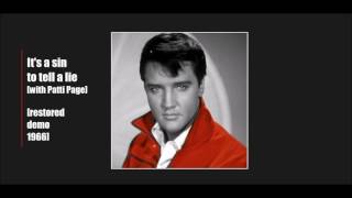 Video thumbnail of "Elvis with Patti Page   It's a Sin to Tell a Lie restored demo"