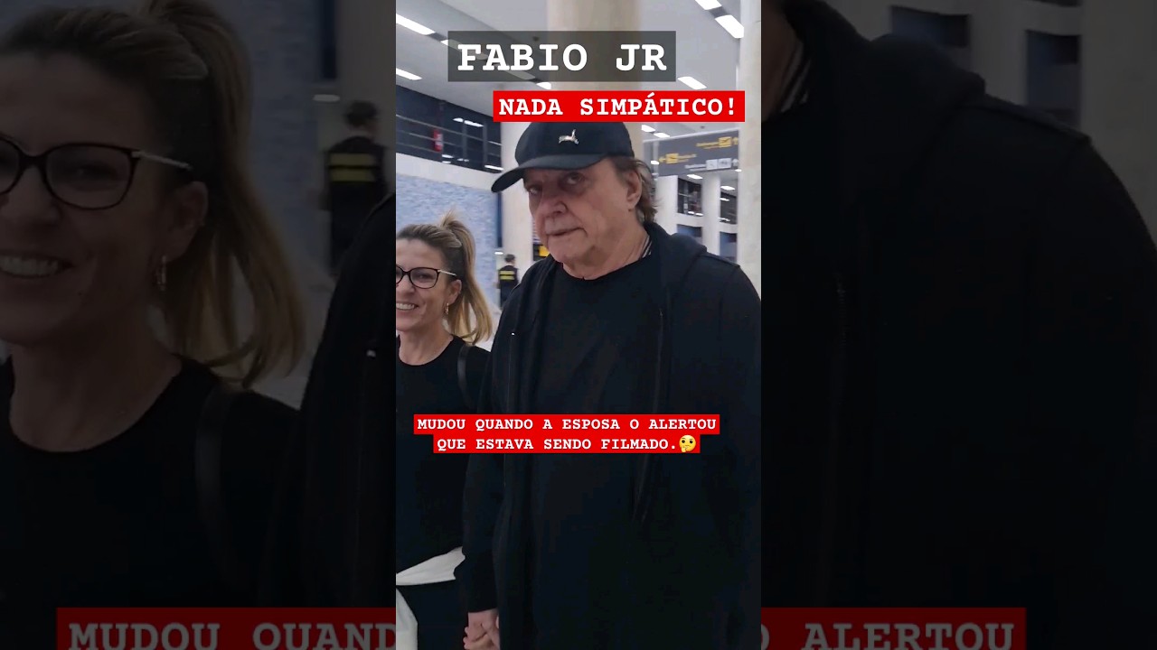 FÁBIO JR RECLAMA DE FOTOS E MUDA AO VER QUE ESTAVA SENDO FILMADO.