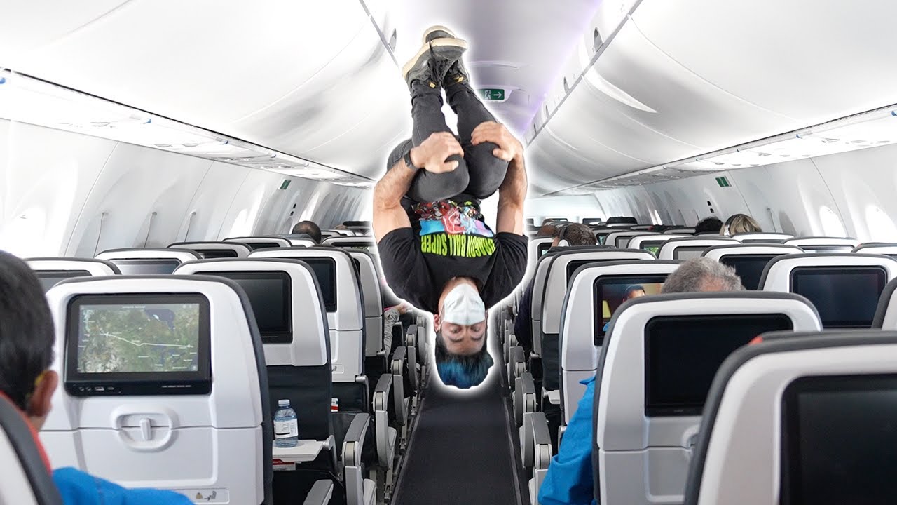 ⁣Insane BACKFLIP on Airplane! (Parkour Challenge)