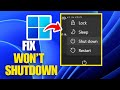 Windows 10 / 11 Laptop or PC Not Turn Off after Clicking Shut down - How To Fix Not Shutting Down