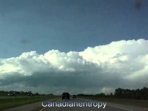 Calgary to Penhold - Queen Elizabeth II highway Northbound - time lapse