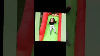 funny baby playing slide fails || funny baby videos || funny bibs #short #shortvideo