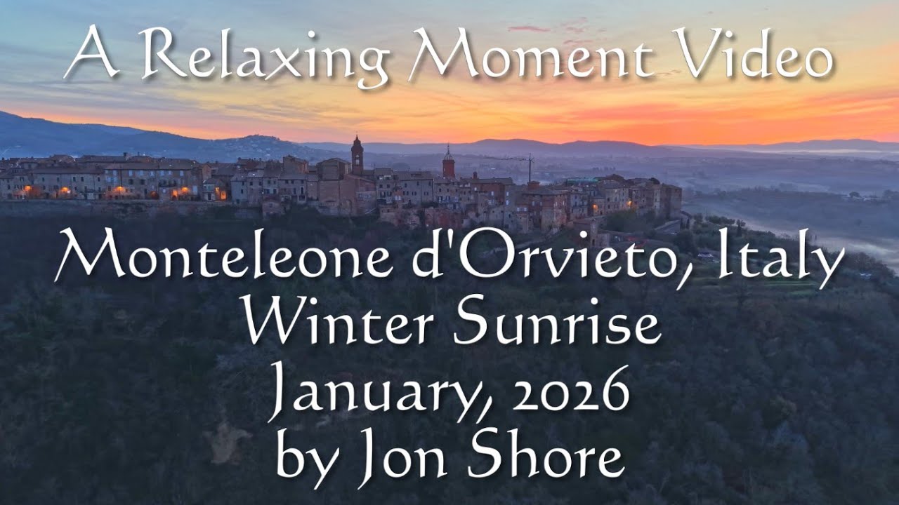 A Relaxing Moment Video of a Winter Sunrise over Monteleone d'Orvieto, Umbria, Italy by Jon Shore