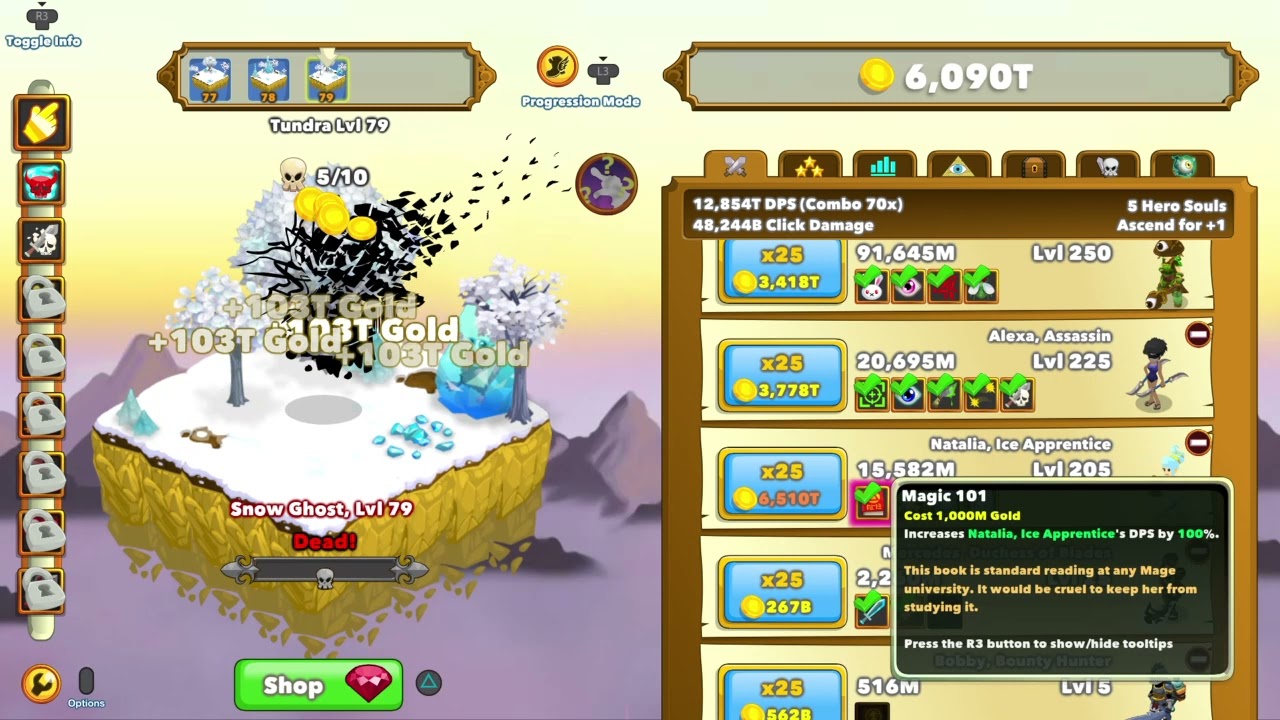 Clicker Heroes Close to Christmas.