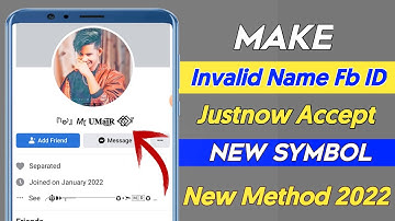 How to make invalid name facebook id 2022|make invalid name facebook account 2022