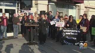 Dozens Protest Gig Worker Law At Fight Against AB5 Rally In City Of Industry