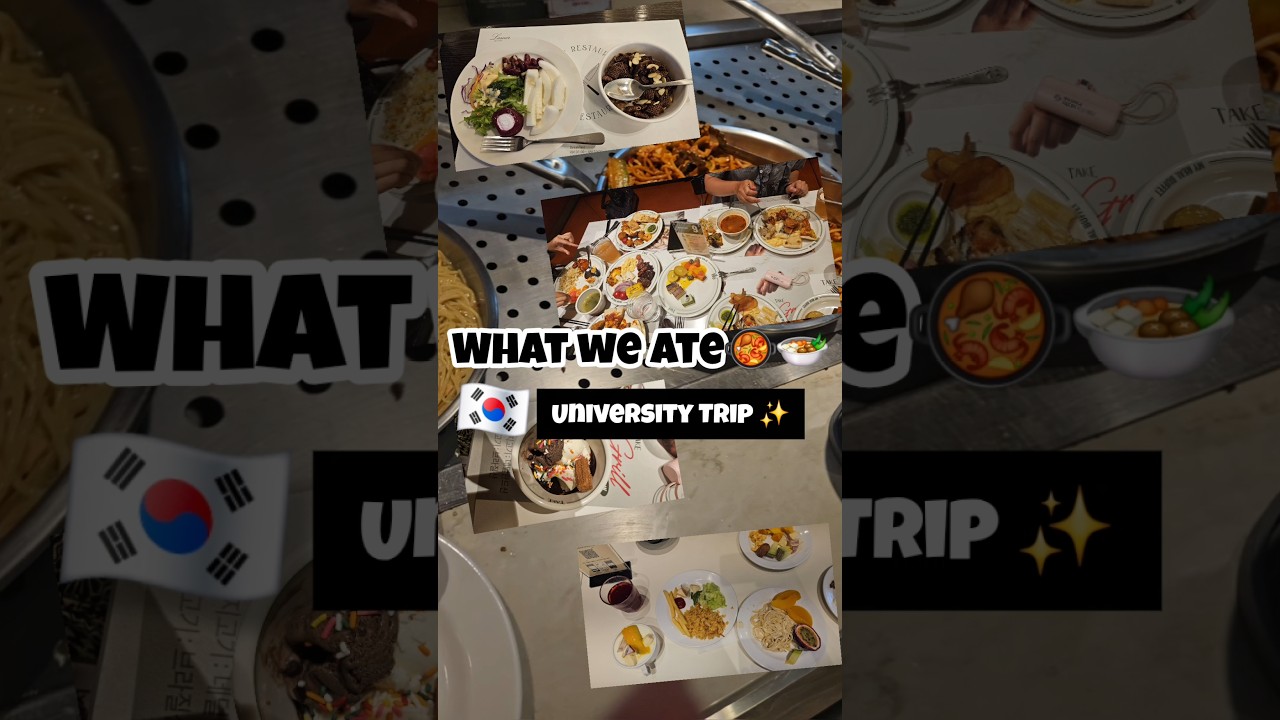 what We Ate During Our University Tour......Korea ... Food #