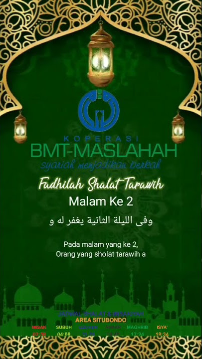 Fadhilah Shalat Tarawih Malam Ke 2