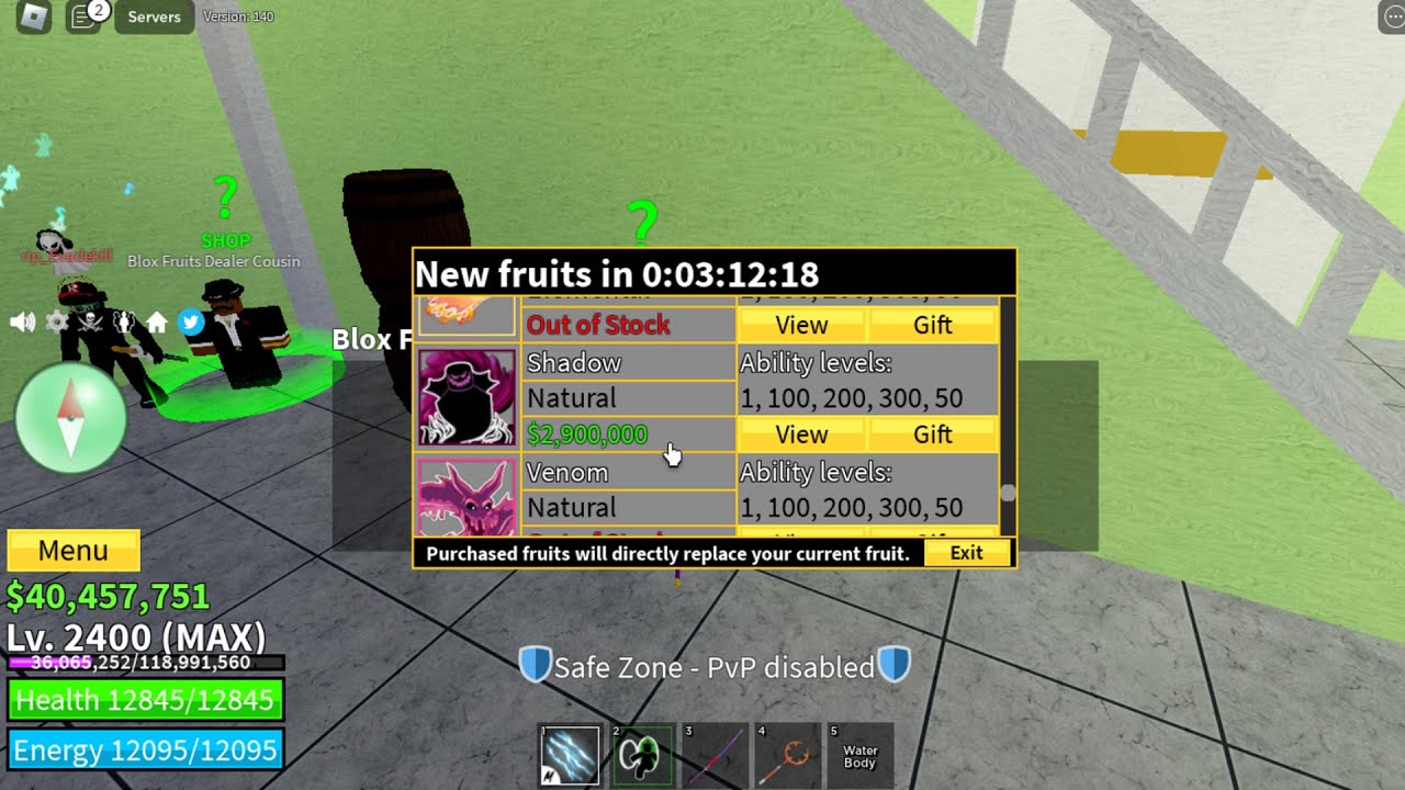 I was chilling on blox fruits and saw this Should I be worried