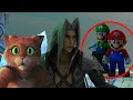Puss In Boots Whistle Meme But It&#39;s Sephiroth vs Mario and Luigi