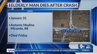 Elderly man dies from injuries suffered during Jan. 31 crash on US 54, El Paso Police say