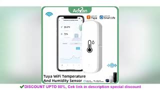 WiFi Smart Temperature And Humidity Sensor Battery Powered APP Monitoring Smart Home Security Work W