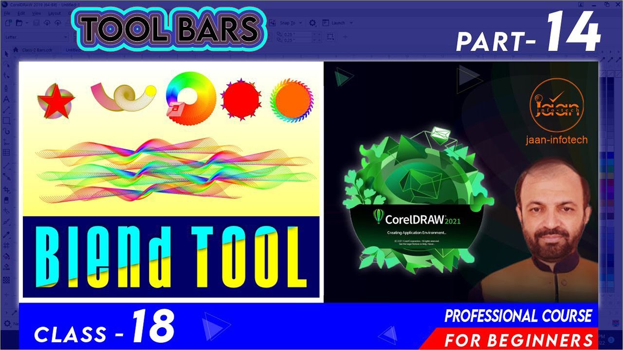 How to use Blend Tool in CorelDRAW 2021 jaaninfotech YouTube