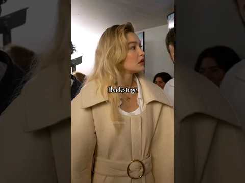 Gigi hadid Backstage Vs Show #runway #viral #model #fashion