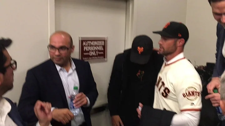 New Giants manager Gabe Kapler hugs the kids and escapes