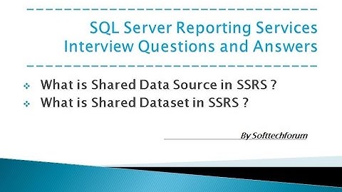 Interview Questions and Answers of SSRS Part II || MSBI Interview questions and answers