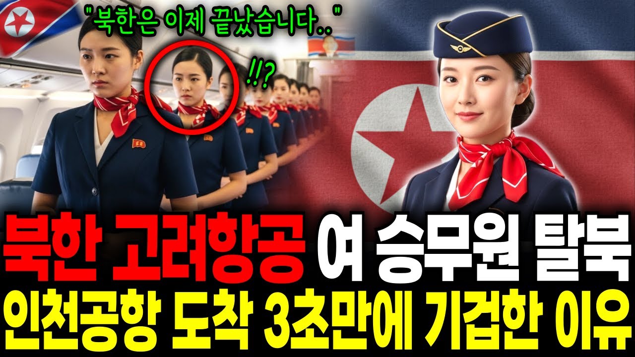 북한 고려항공 여 승무원 탈북, 베이징공항에서 인천공항 도착하자마자 3초만에 기겁한 이유ㅣ탈북사연
