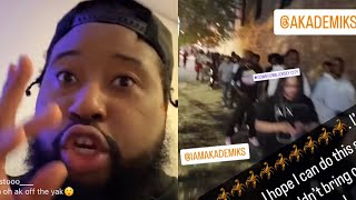 Big Ak Kept a list! DJ Akademiks speaks after his live show & Calls out Blogs that were hatin!