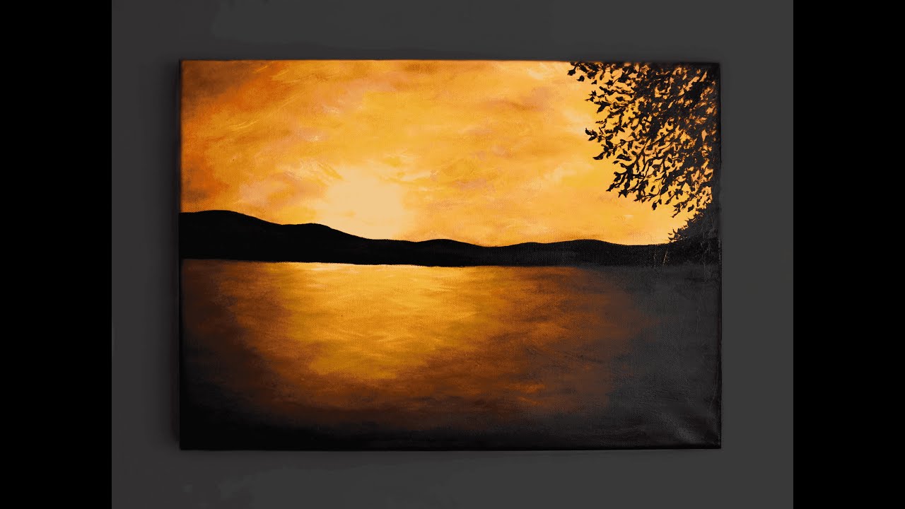 Karelia/Abstract painting / Artwork / Oil / Art / Painting / Abstract /Water/Canvas/Yellow