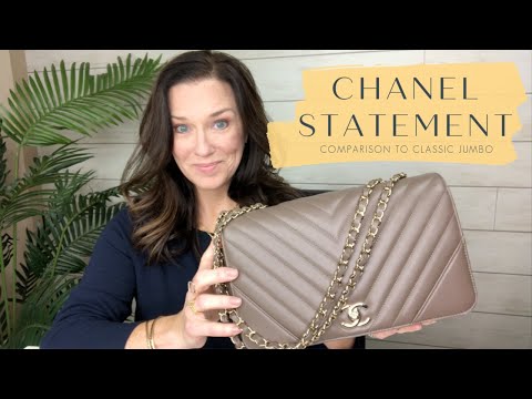 Chanel Small Statement Chevron Flap Bag Red Lambskin Gold Hardware