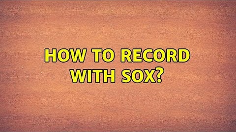 Ubuntu: How to record with sox?