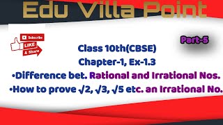 Real numbers| irrational numbers| prove that root 3 is irrational number| class 10Math | ch-1 ex 1.3