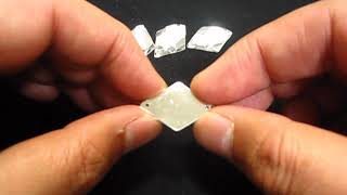 No.915ビジュー パーツ 手芸用 ソーオン ストーン（アクリルビーズ ラインストーン）クリスタル_1.5×2.3cm_4個入り