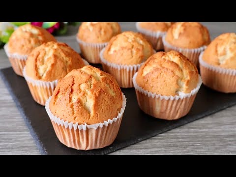 Easy plain vanilla muffin recipe. Super soft and fluffy. Easy Baking