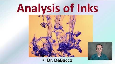 Analysis of Inks