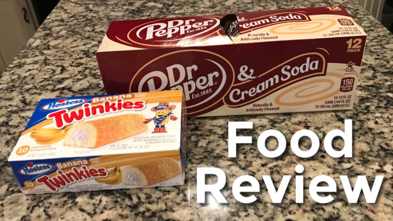 Dr Pepper And Cream Soda And Banana Twinkies Food Review Youtube