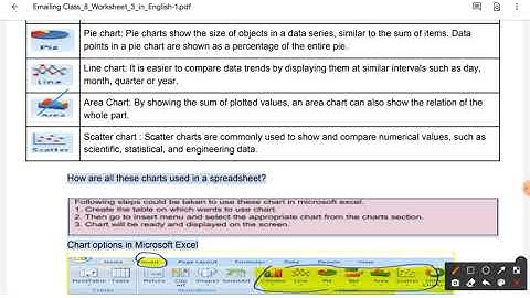 ICT Computer Worksheet 3 for class 8 | Chart/Graphs in Microsoft Excel | In English | Amit Lakra