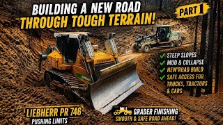 Liebherr PR 746 Builds a New Mountain Road from Scratch | Extreme Dozer Work #dozer #liebherr