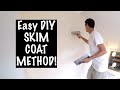The EASIEST WAY to SKIM COAT a wall!!!