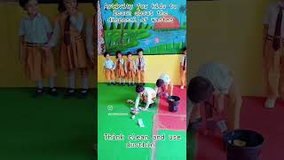 Activity for kids to learn about the disposal of wastes #cleanhabit #cleaning #kcs #school