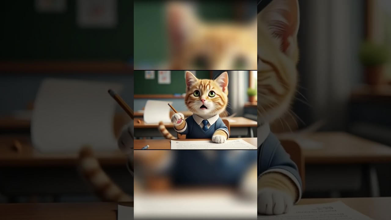 Ginger Kitten Exam Day 🏡 