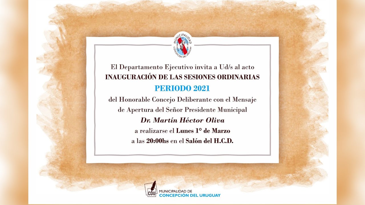 Apertura de Sesiones Ordinarias del HCD - YouTube
