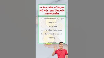 5 cách giảm mỡ bụng mỡ nội tạng ở người trung niên | Lâm Ngọc Đảng #shorts