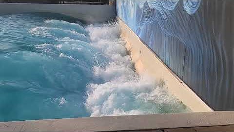 crazy rapids created by wave generator at Poseidon